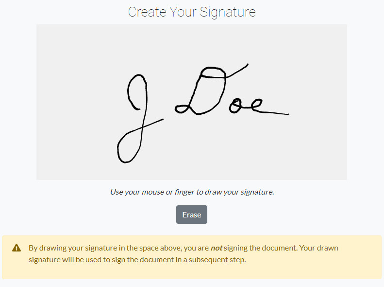 signature drawing area screenshot